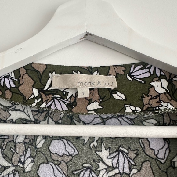 Monk & Lou green floral dress size S - Picture 4 of 7